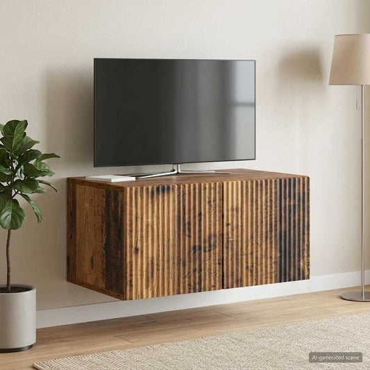 Wandbeugel TV-kast Oud hout 59,5 x 41 x 30 cm Bewerkt hout is nu te koop bij PeponiXL, paradijselijk wonen!