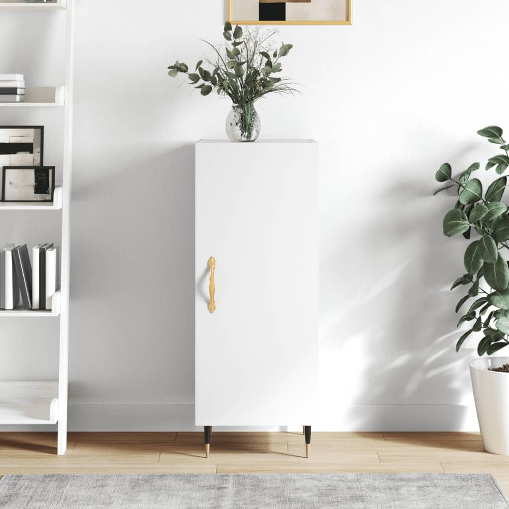 Dressoir 34,5x34x90 cm bewerkt hout hoogglans wit is nu te koop bij PeponiXL, paradijselijk wonen!
