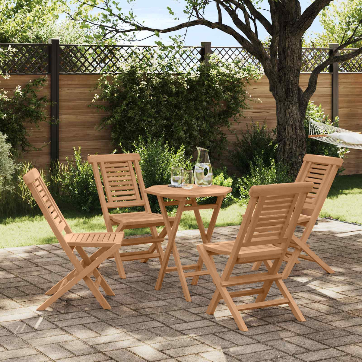 Tuinset 3 st Bruin Massief Teak Hout is nu te koop bij PeponiXL, paradijselijk wonen!