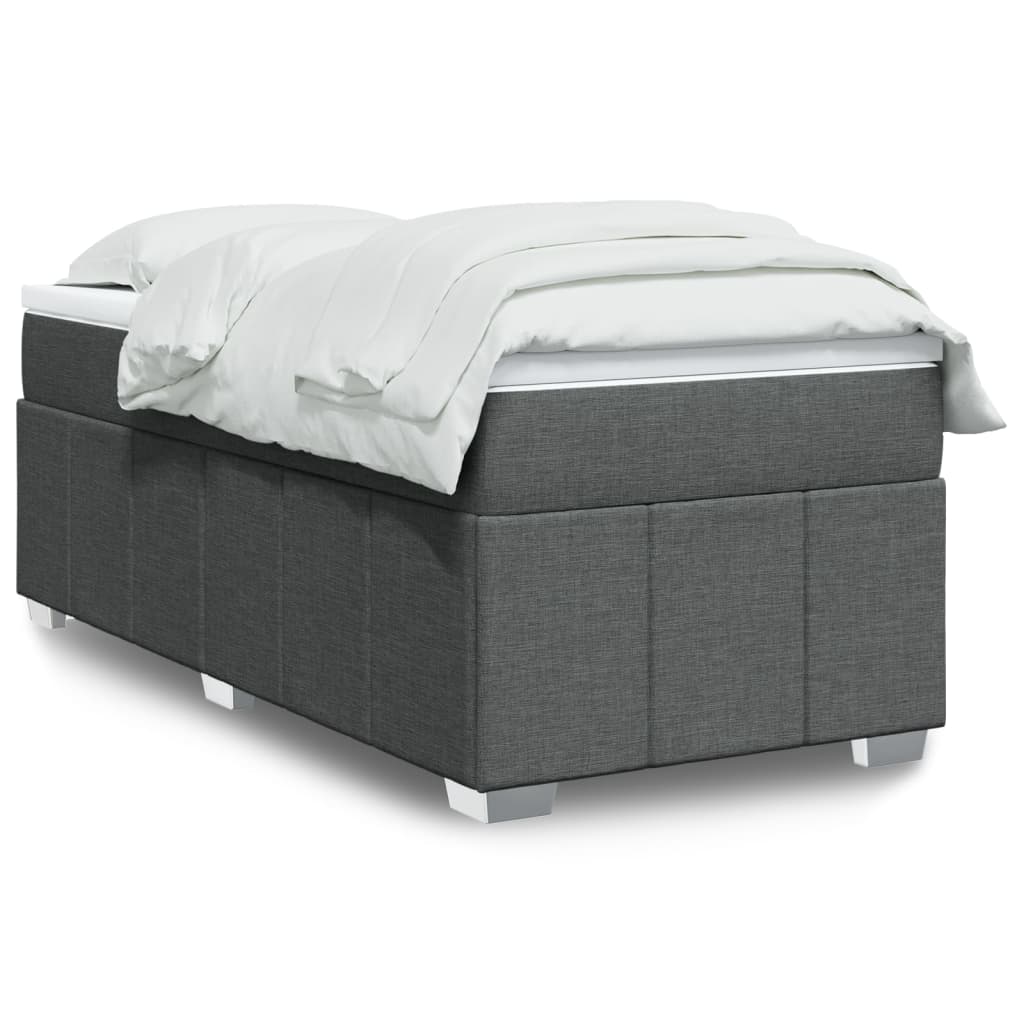 Boxspring met matras stof donkergrijs 80x200 cm is nu te koop bij PeponiXL, paradijselijk wonen!