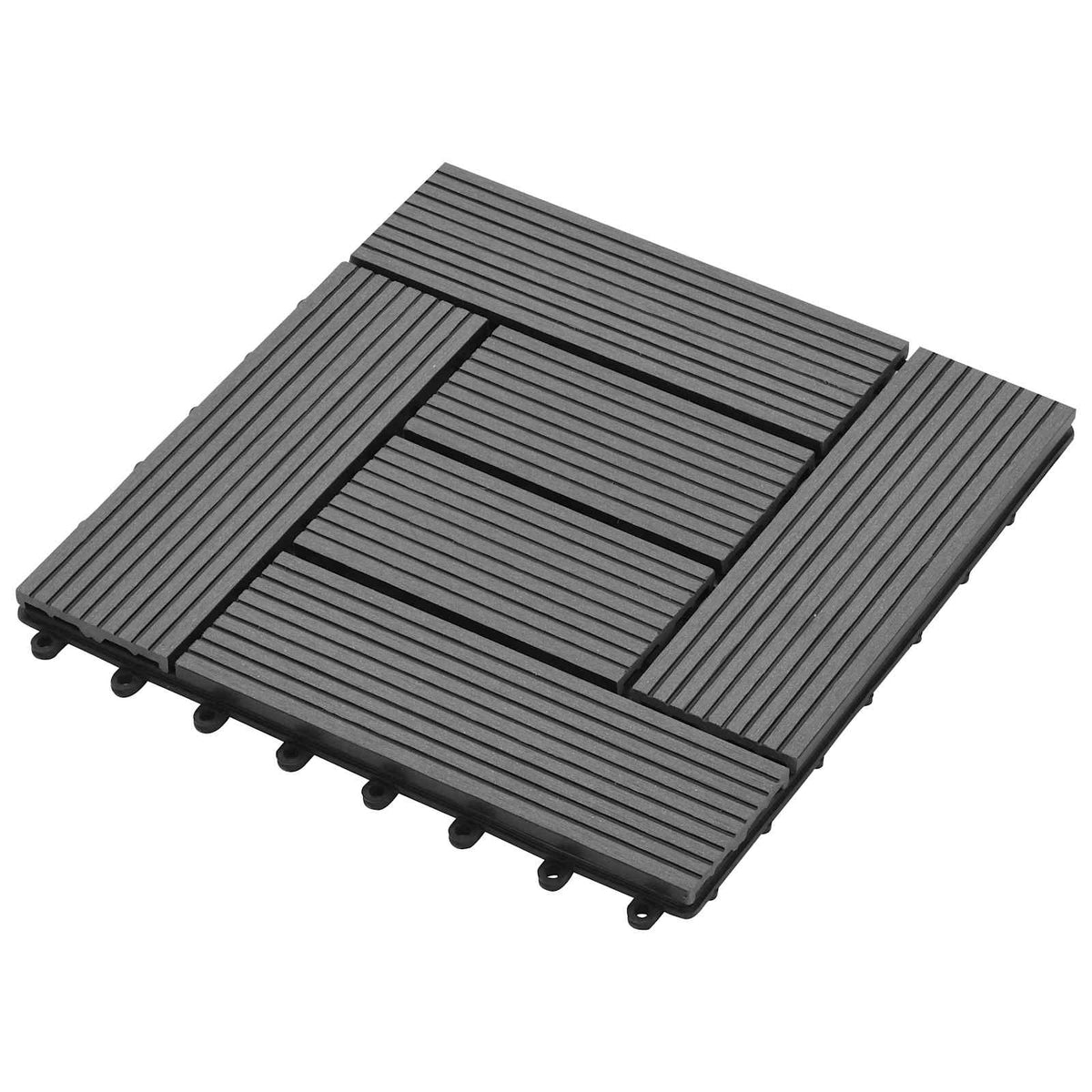 Terras Tegel 11 pcs Grijs 30 x 30 cm WPC is nu te koop bij PeponiXL, paradijselijk wonen!