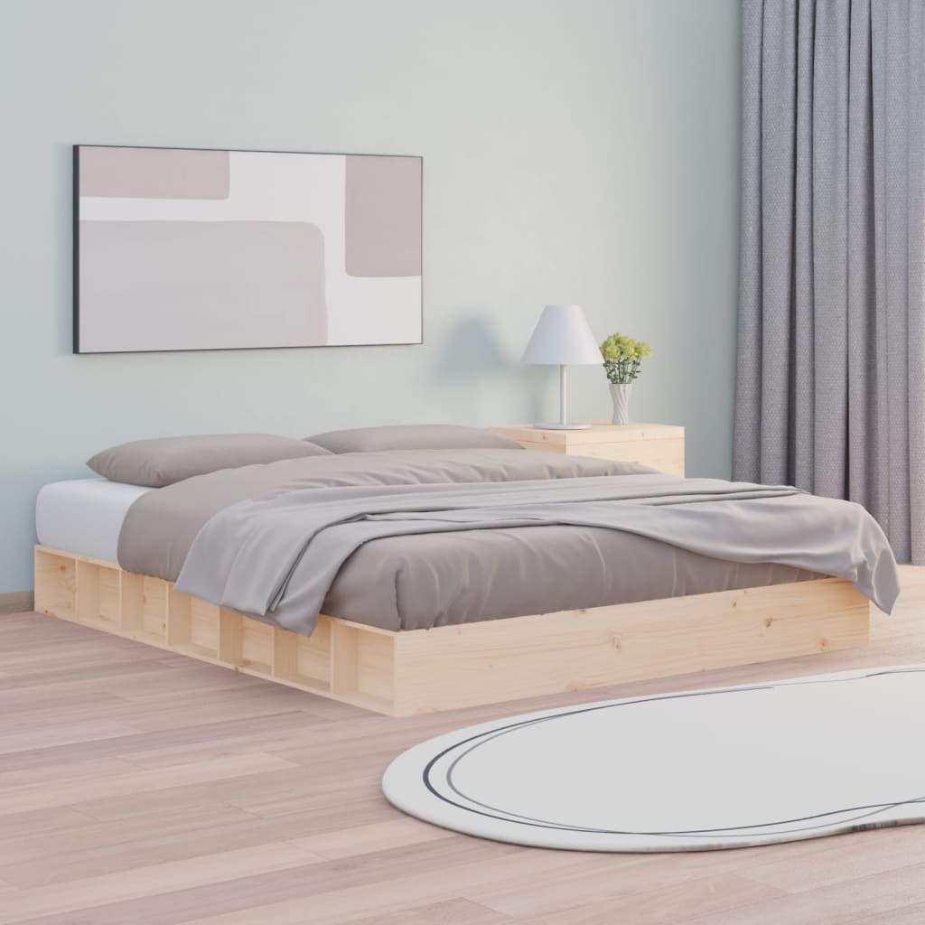 Bedframe massief hout 140x200 cm is nu te koop bij PeponiXL, paradijselijk wonen!