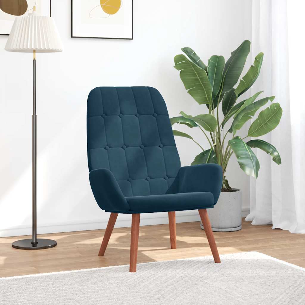 Relaxstoel fluweel blauw is nu te koop bij PeponiXL, paradijselijk wonen!