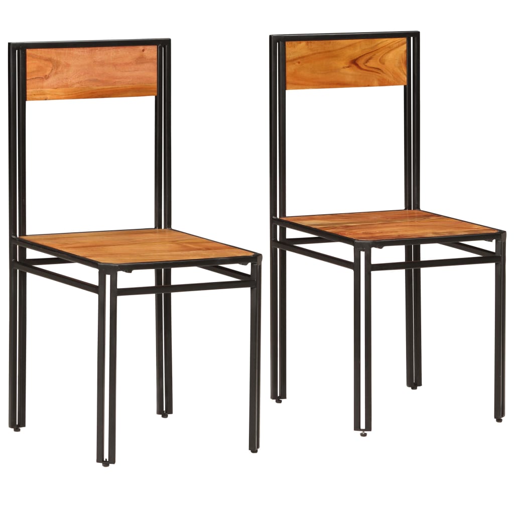 Eetkamerstoelen 2 st massief acaciahout is nu te koop bij PeponiXL, paradijselijk wonen!