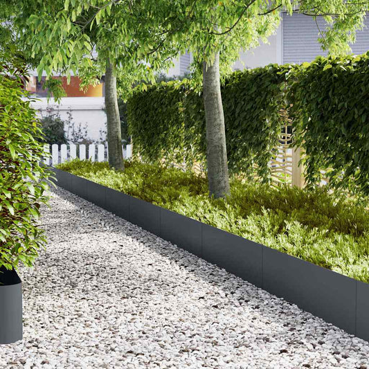 Tuinrand 10 pcs Antraciet 100 x 0,05 x 30 cm Koudgewalst staal is nu te koop bij PeponiXL, paradijselijk wonen!