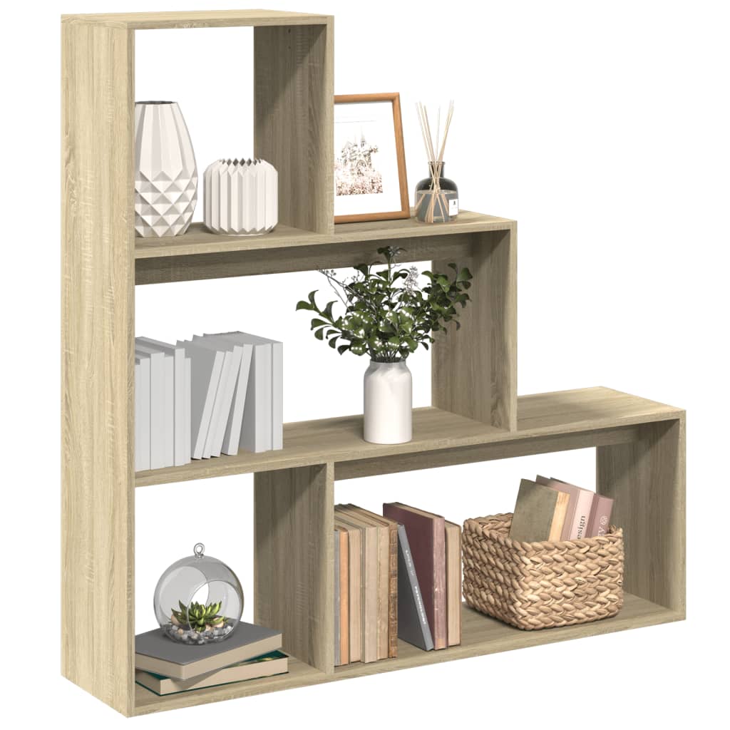 Kamerscherm / boekenkast 123x29x123 cm hout sonoma eiken is nu te koop bij PeponiXL, paradijselijk wonen!