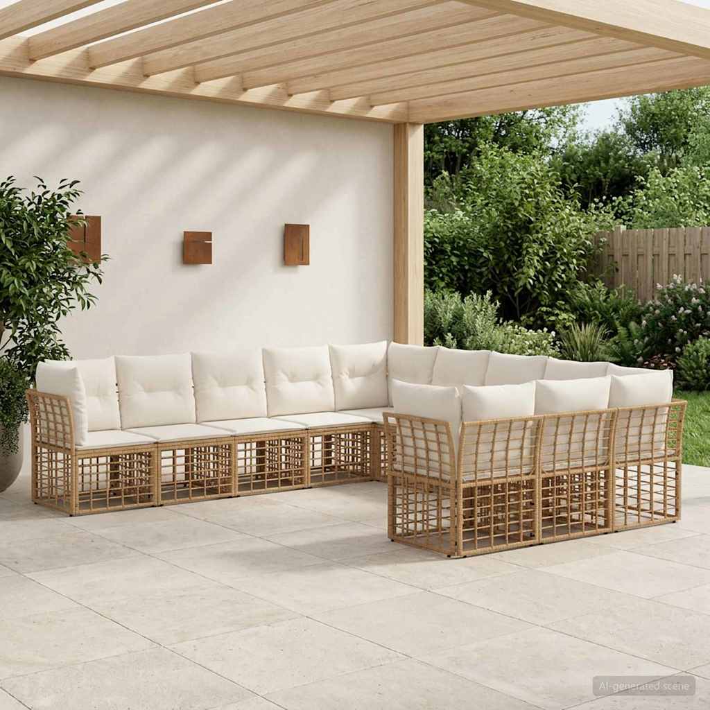 Buiten bankenset Natuurlijk en Crème Wit Polyester is nu te koop bij PeponiXL, paradijselijk wonen!