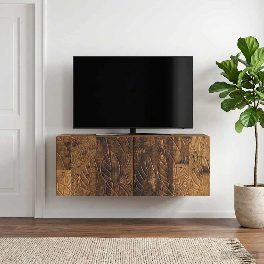 Wandbeugel TV-kast 78,5 x 31 cm Oud hout Bewerkt hout is nu te koop bij PeponiXL, paradijselijk wonen!