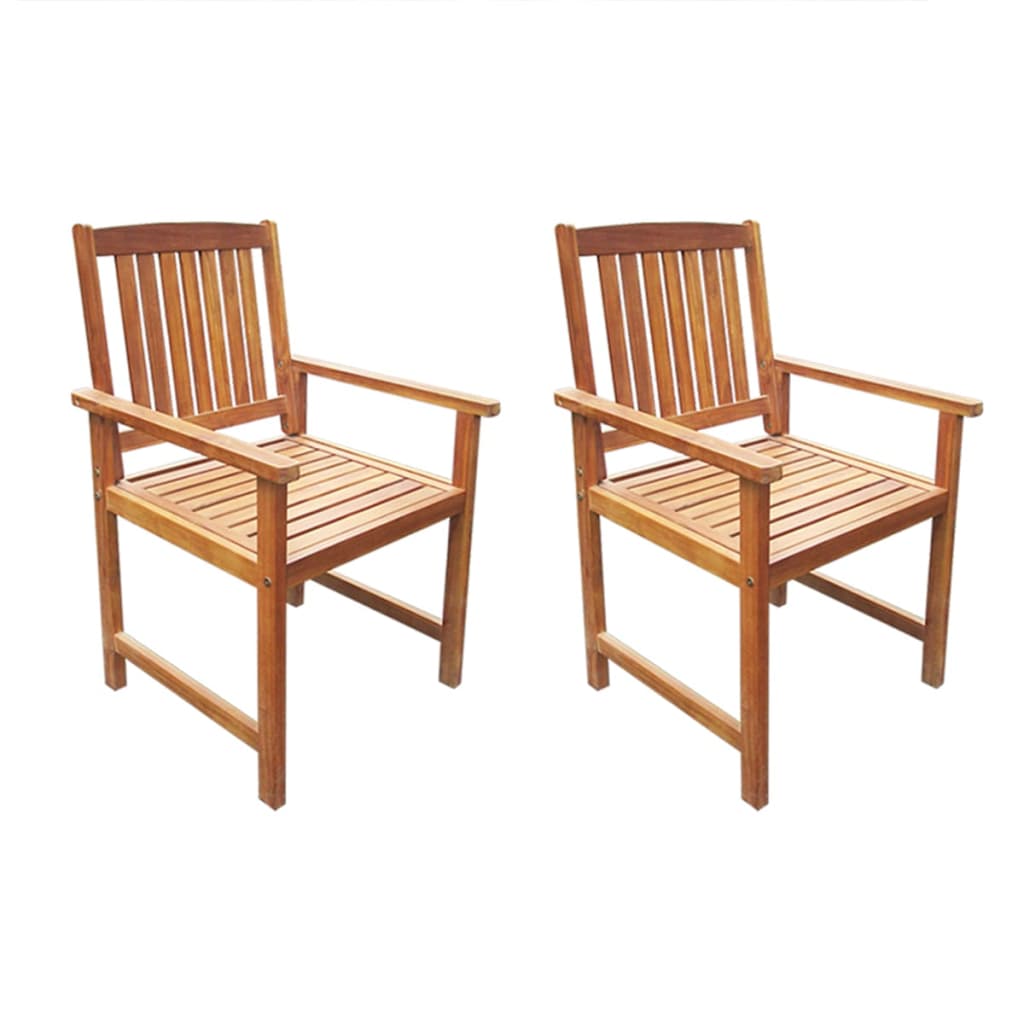 Tuinstoelen 2 st massief acaciahout bruin is nu te koop bij PeponiXL, paradijselijk wonen!