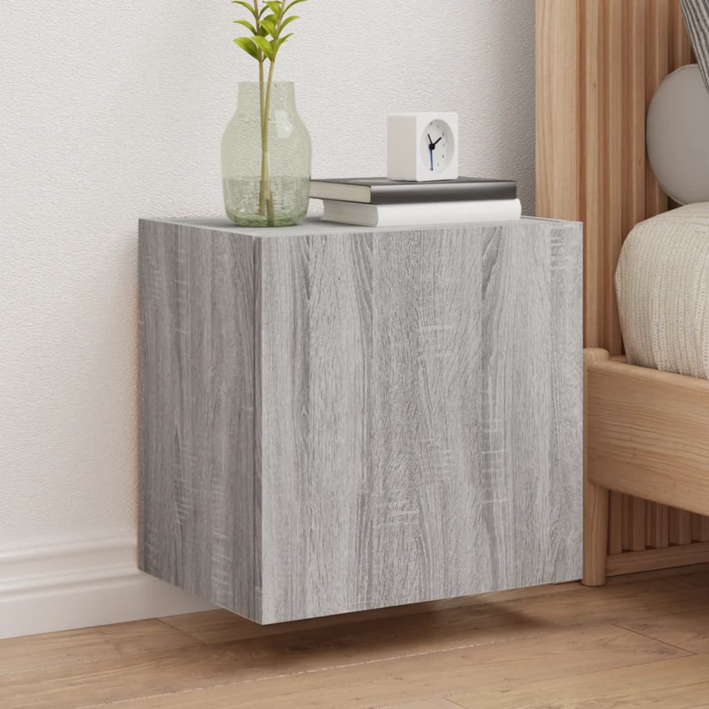 Tv-wandmeubel 40,5x30x40 cm bewerkt hout grijs sonoma is nu te koop bij PeponiXL, paradijselijk wonen!
