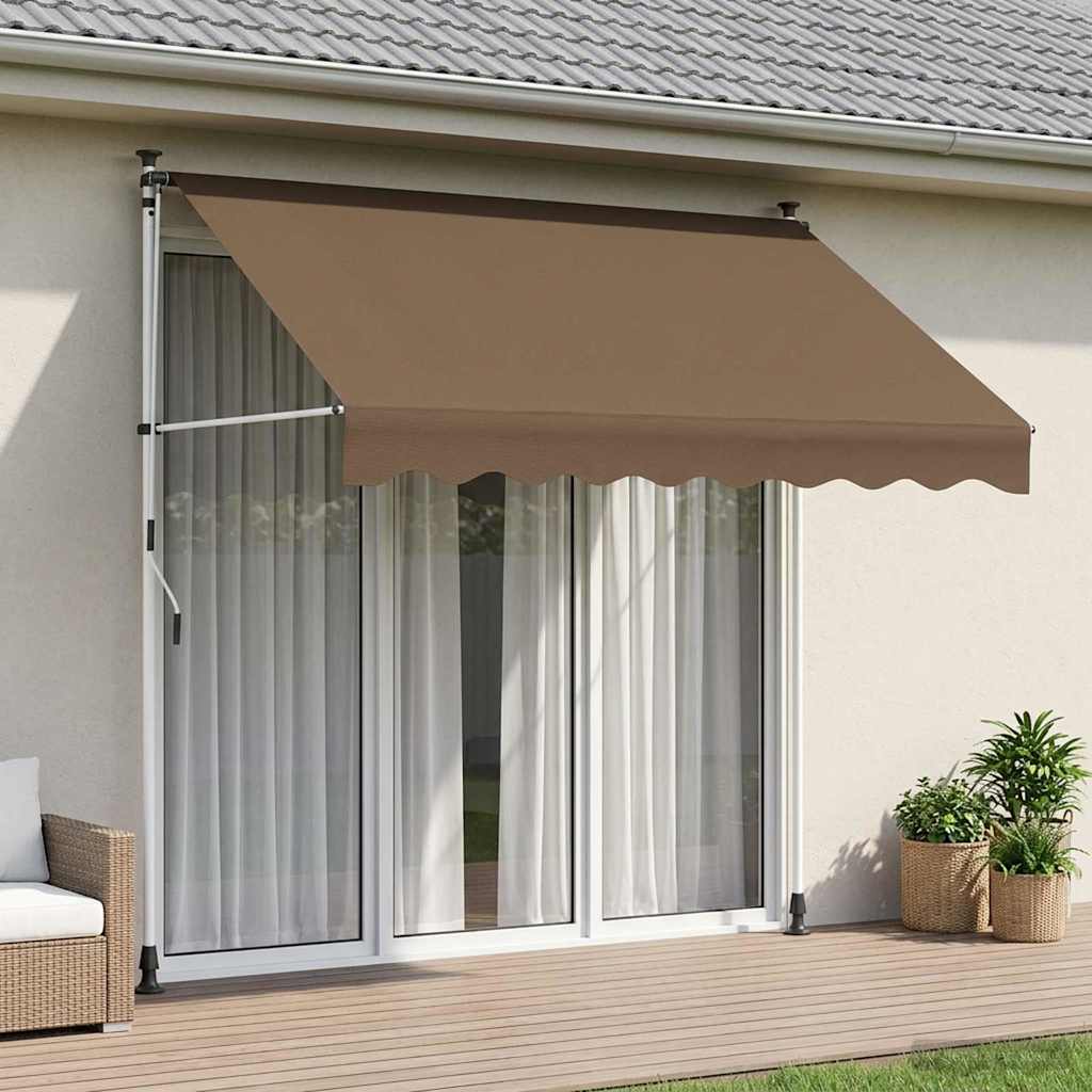 Handmatig uitschuifbare luifel Taupe 250 cm is nu te koop bij PeponiXL, paradijselijk wonen!
