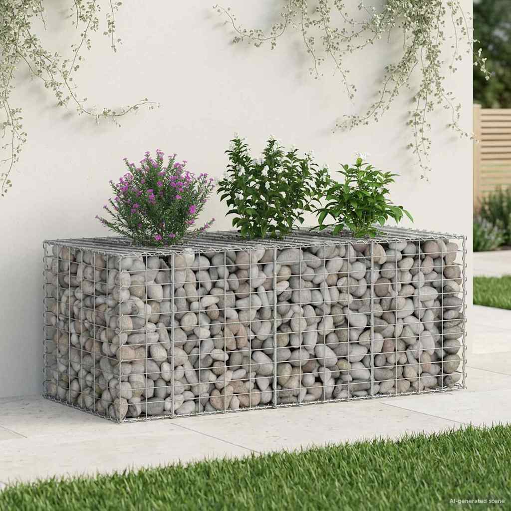 Gabion Verhoogd Bed Zilver is nu te koop bij PeponiXL, paradijselijk wonen!