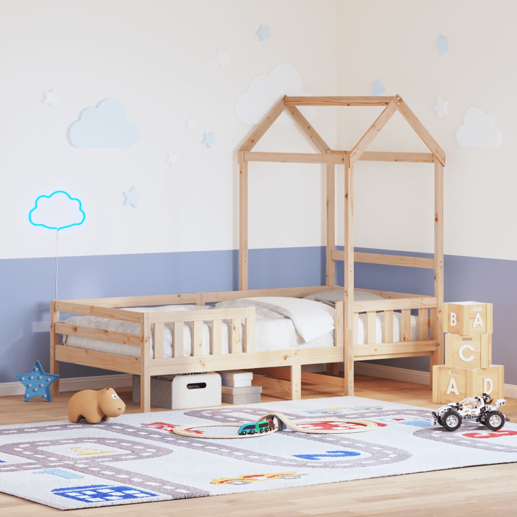 Bedframe met huisje massief grenenhout 75x190 cm is nu te koop bij PeponiXL, paradijselijk wonen!