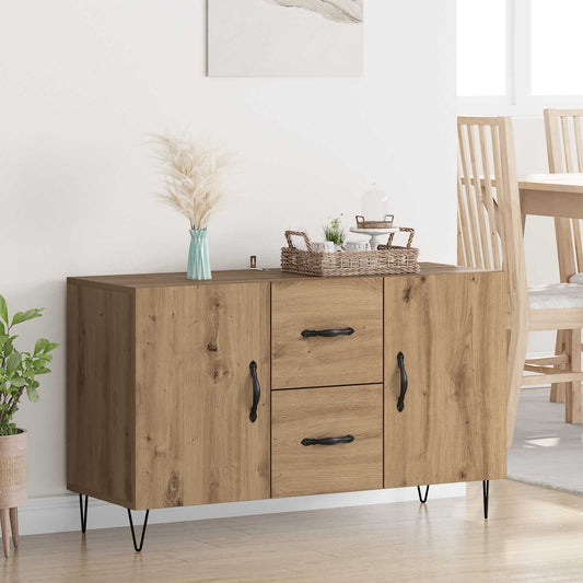 Dressoir Artisan Eiken 100 x 36 x 60 cm Bewerkt hout is nu te koop bij PeponiXL, paradijselijk wonen!