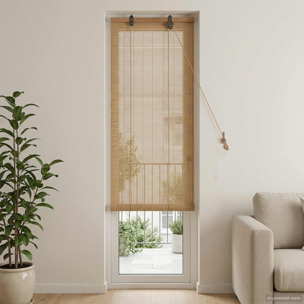 Rolgordijn Bruin 50 x 220 cm Bamboe is nu te koop bij PeponiXL, paradijselijk wonen!