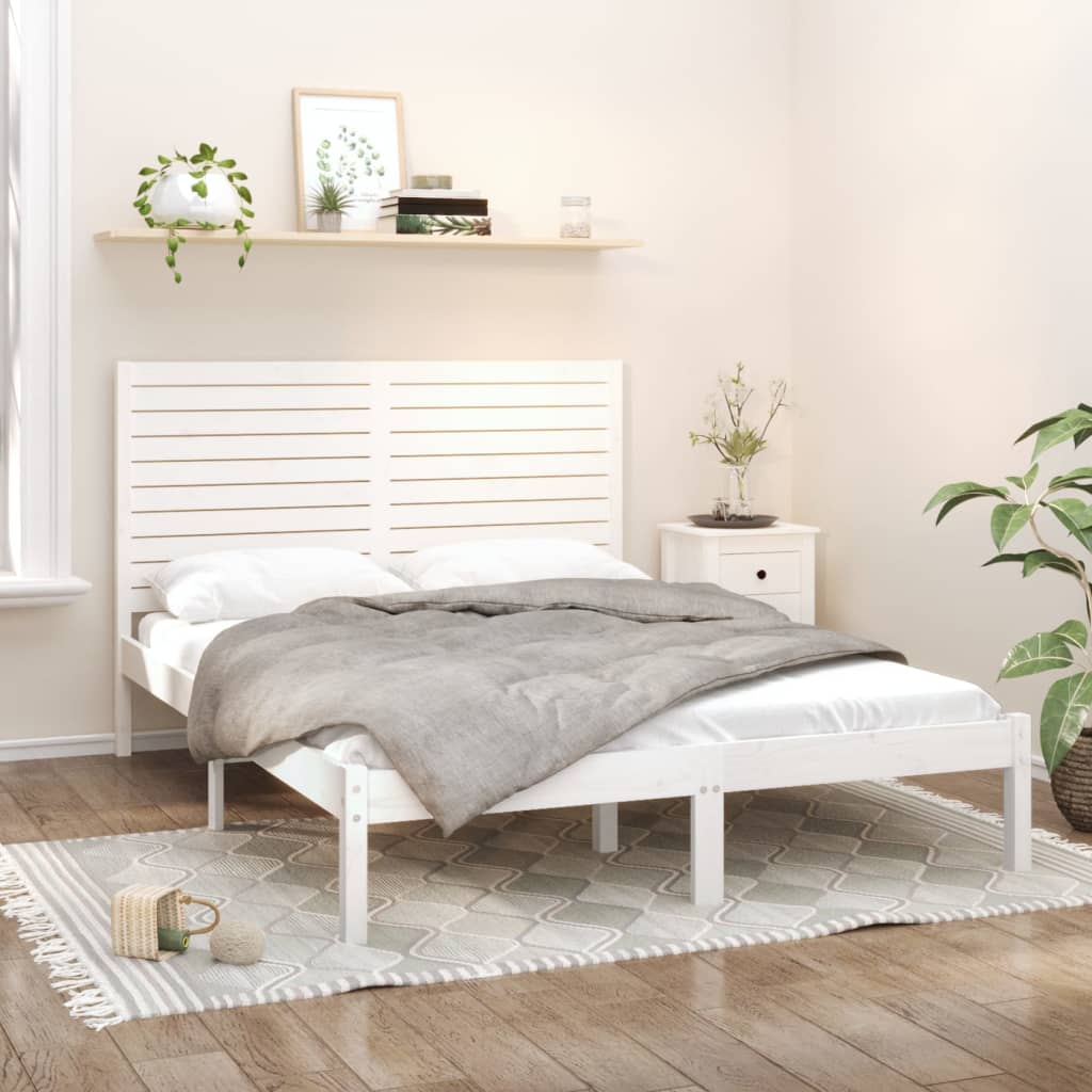 Bedframe massief hout wit 120x200 cm is nu te koop bij PeponiXL, paradijselijk wonen!