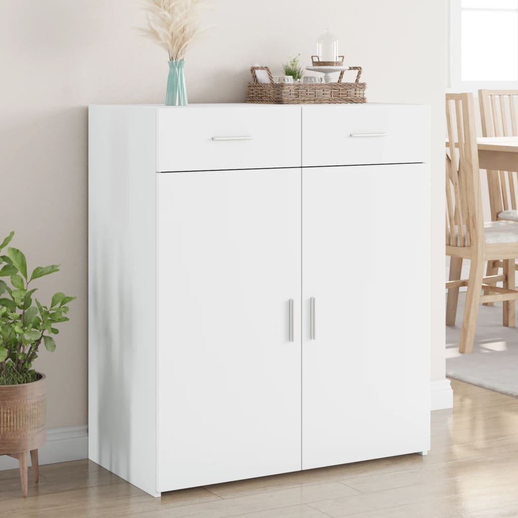 Dressoir 80x42,5x93 cm bewerkt hout wit is nu te koop bij PeponiXL, paradijselijk wonen!
