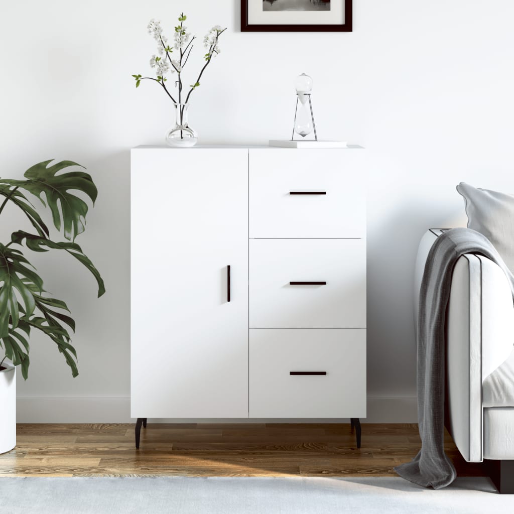 Dressoir 69,5x34x90 cm bewerkt hout wit is nu te koop bij PeponiXL, paradijselijk wonen!