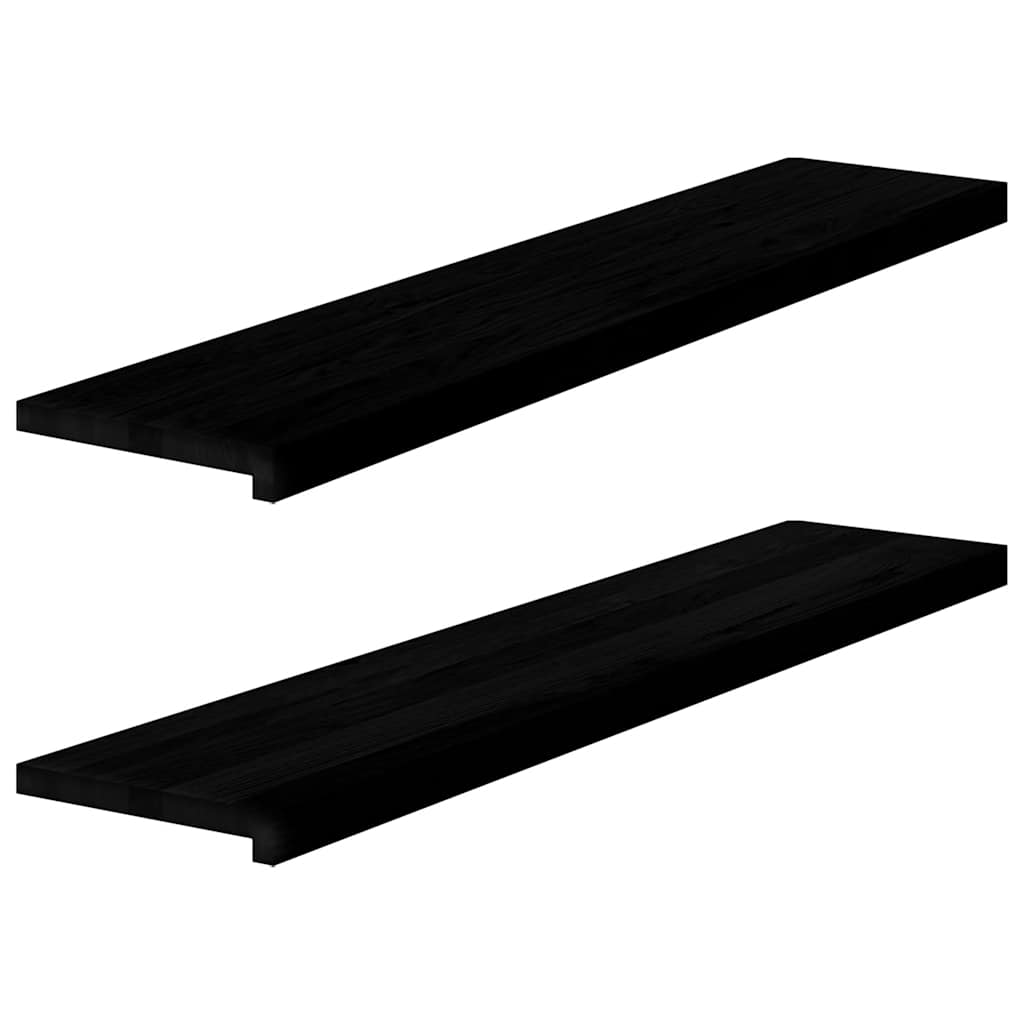 Vensterbanken 2 st 120x30x2 cm massief eikenhout bruin-zwart is nu te koop bij PeponiXL, paradijselijk wonen!