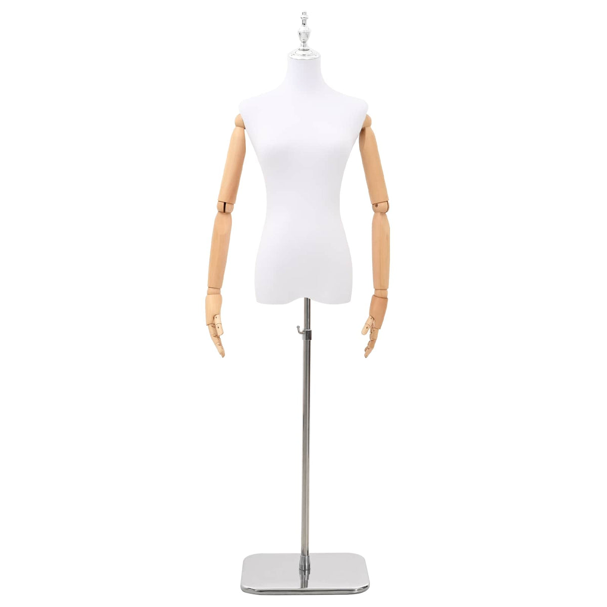 Verstelbare mannequin van 165-213 cm met voet Vrouw PP Wit is nu te koop bij PeponiXL, paradijselijk wonen!