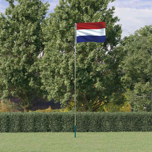 Vlag met vlaggenmast Nederland 5,5 m aluminium is nu te koop bij PeponiXL, paradijselijk wonen!