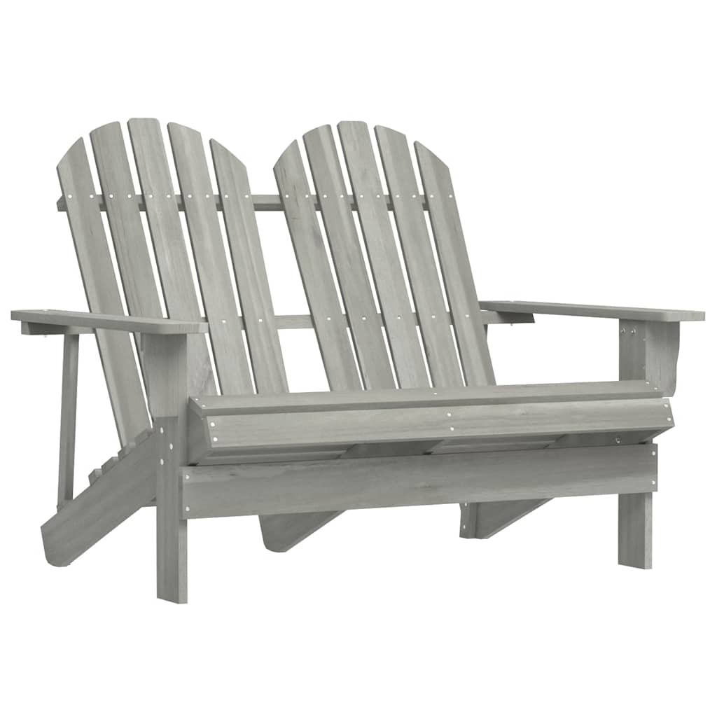 Tuinstoel 2-zits Adirondack massief vurenhout grijs is nu te koop bij PeponiXL, paradijselijk wonen!