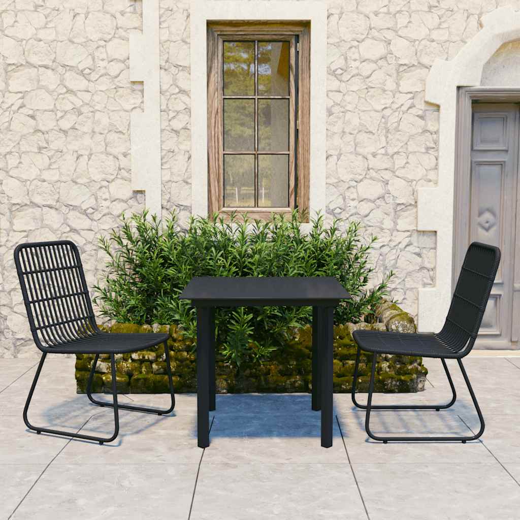 3-delige Tuinset poly rattan en glas is nu te koop bij PeponiXL, paradijselijk wonen!