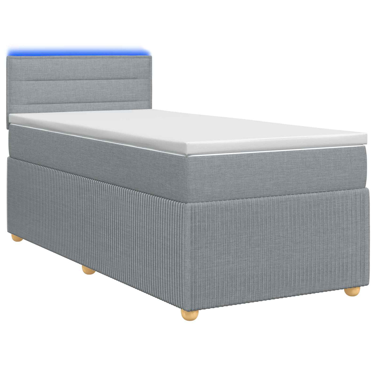 Boxspringbed met matras Lichtgrijs 80 x 200 cm Stof is nu te koop bij PeponiXL, paradijselijk wonen!