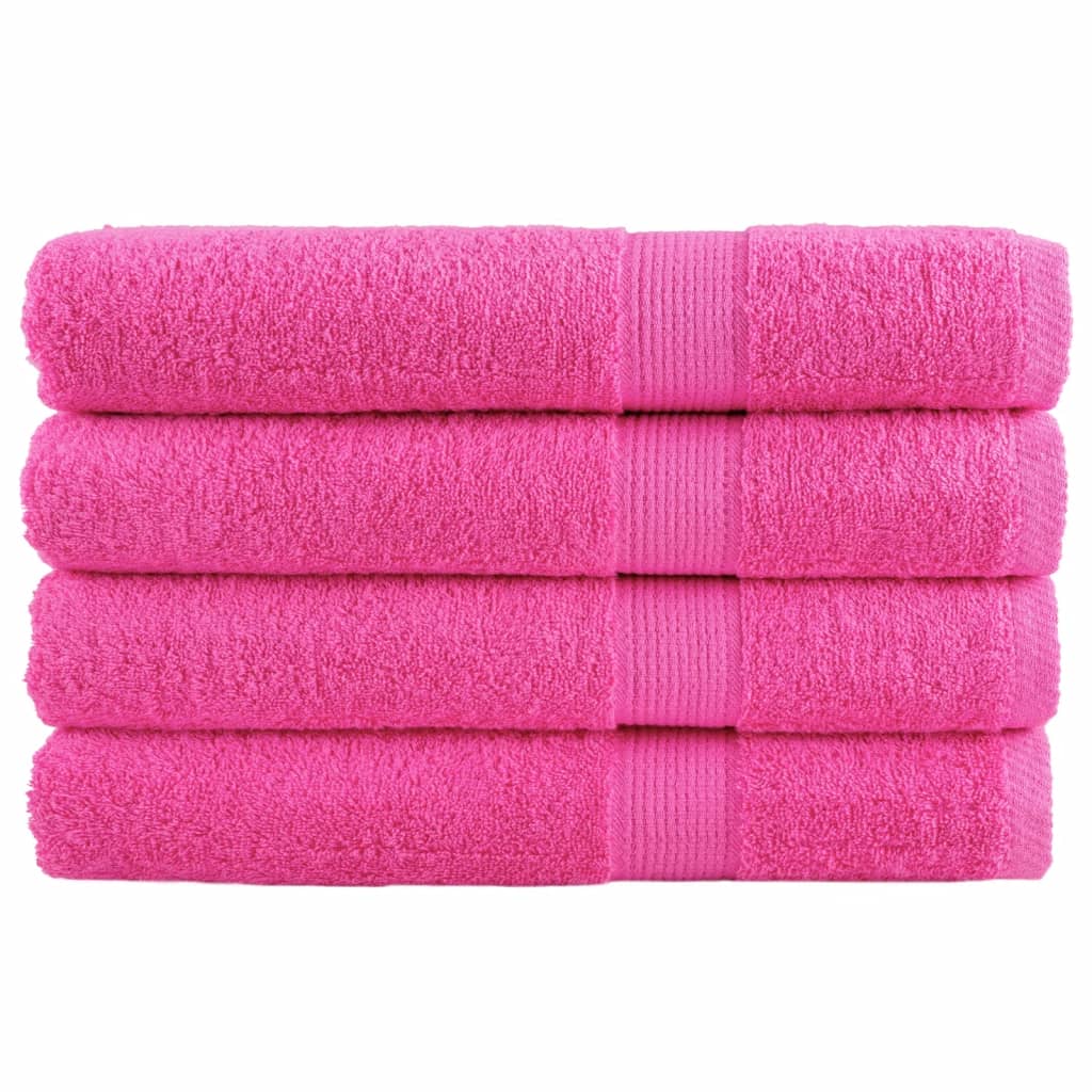 Handdoeken SOLUND 4 st 600 g/m² 100x200 cm roze is nu te koop bij PeponiXL, paradijselijk wonen!