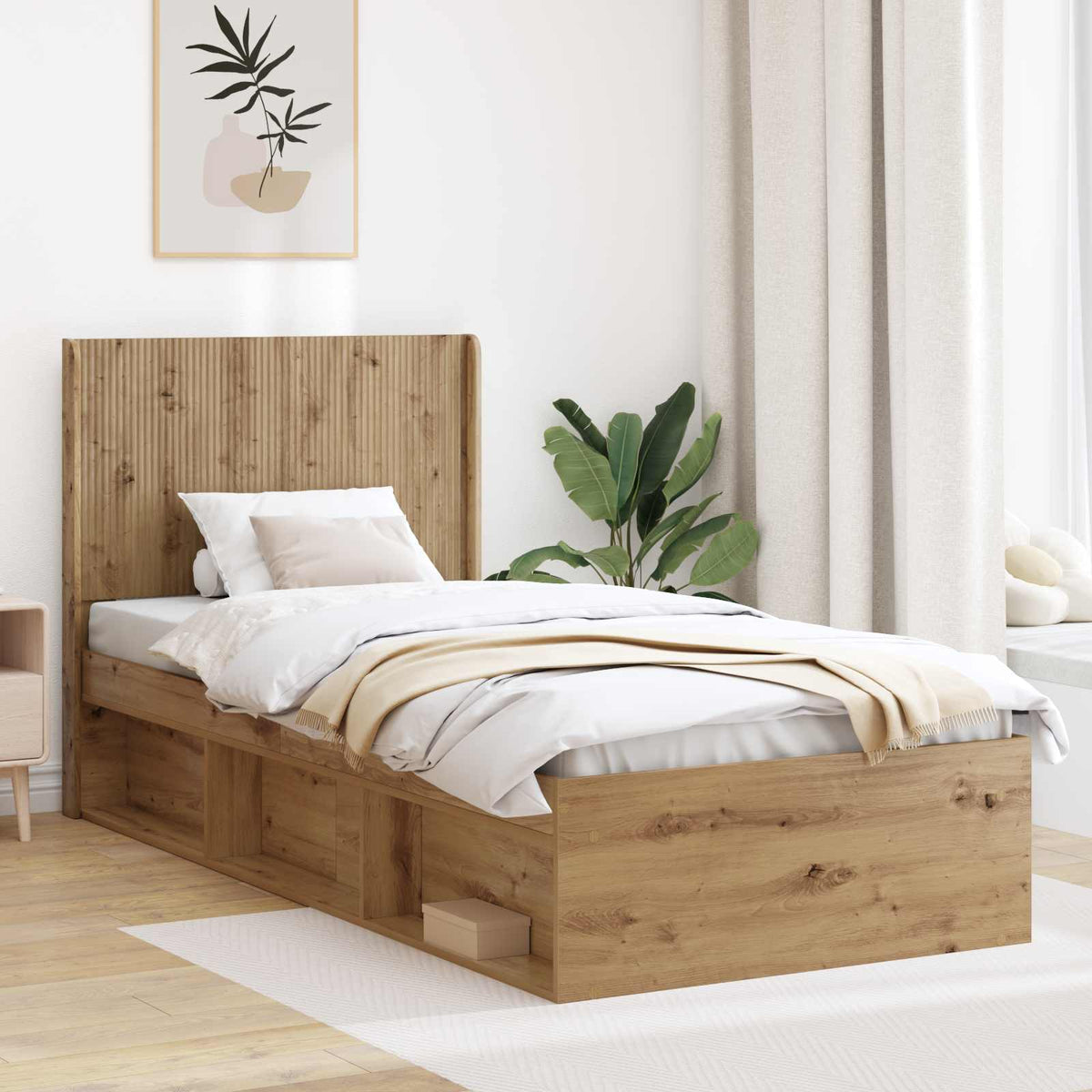 Hoofdbord Artisanaal eiken Bewerkt hout is nu te koop bij PeponiXL, paradijselijk wonen!
