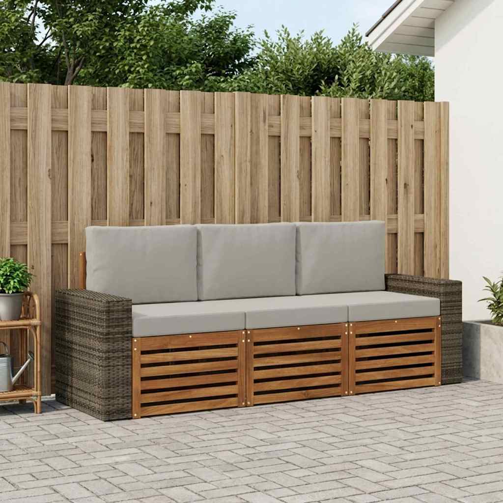 Sofa-Sets met kussen 3 pcs Massief Acaciahout is nu te koop bij PeponiXL, paradijselijk wonen!