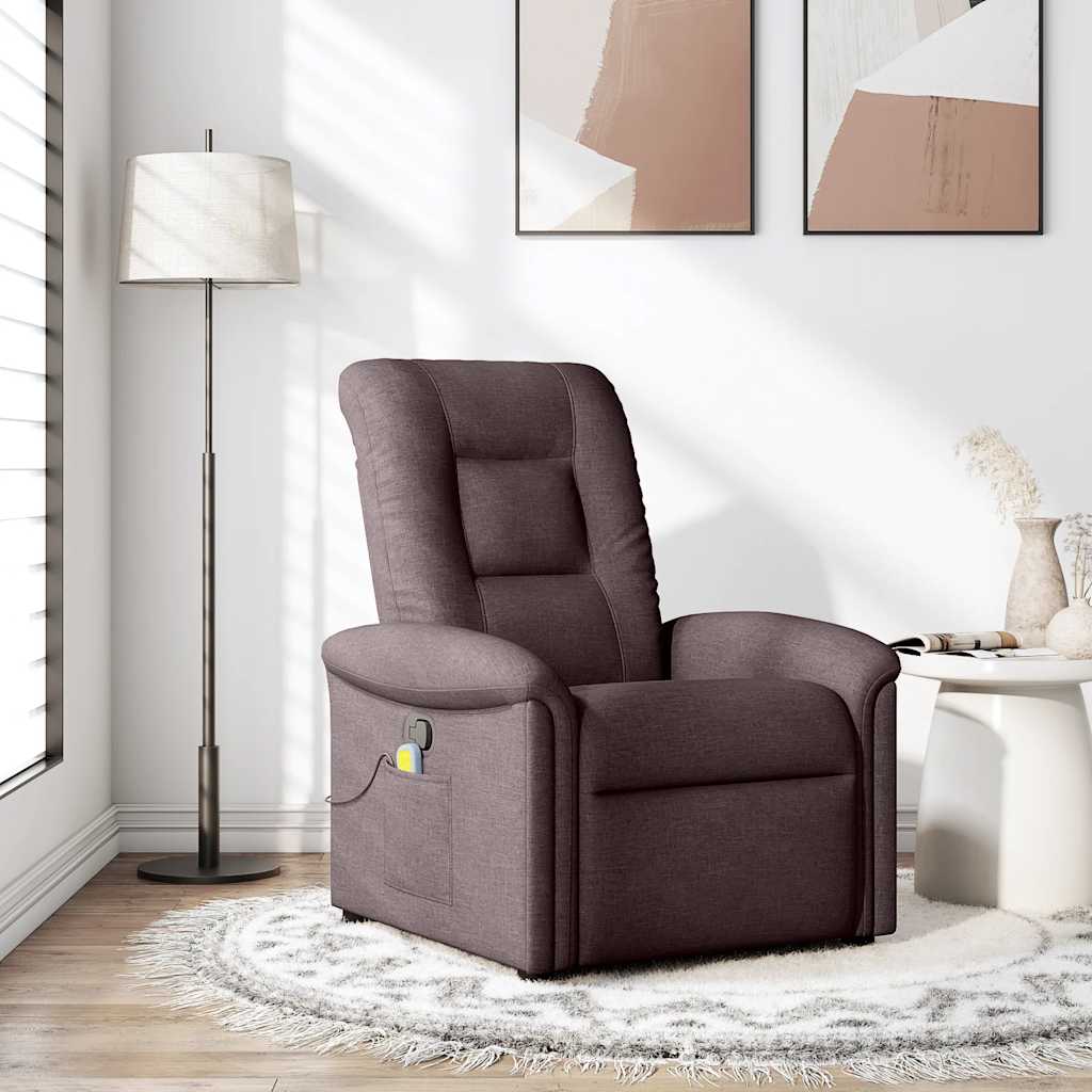 Massagestoel verstelbaar stof donkerbruin is nu te koop bij PeponiXL, paradijselijk wonen!