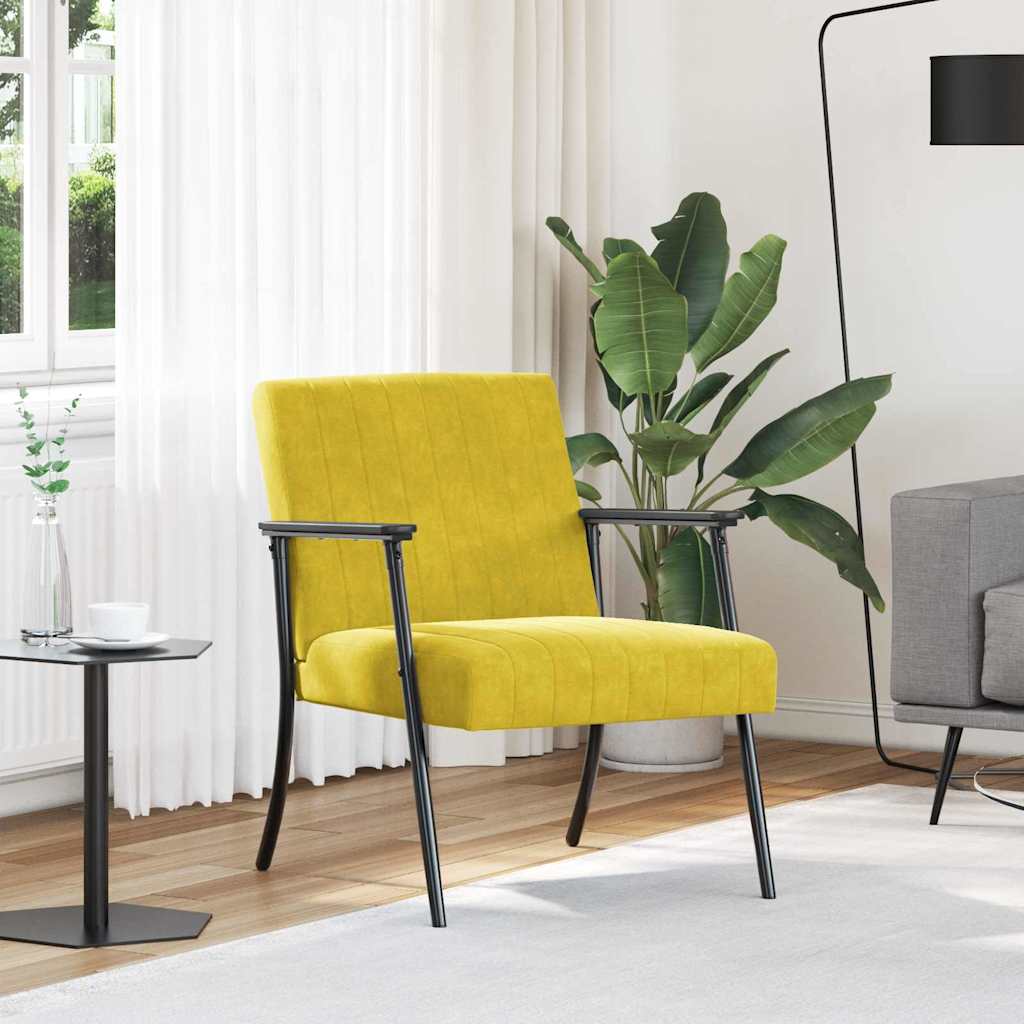 Fauteuil Geel 59 x 75 x 78 cm Fluweel is nu te koop bij PeponiXL, paradijselijk wonen!