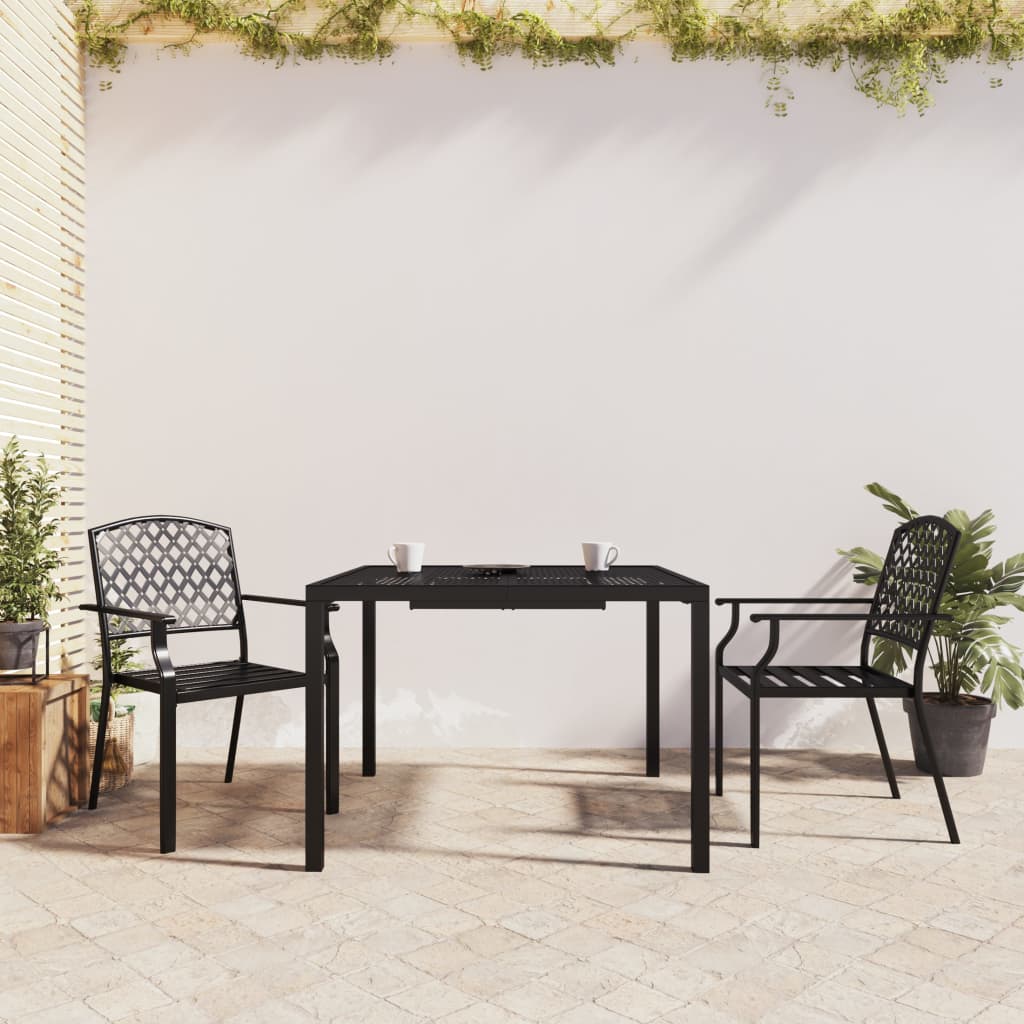 3-delige Tuinset staal antracietkleurig is nu te koop bij PeponiXL, paradijselijk wonen!