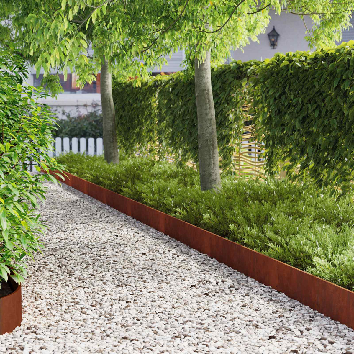 Gazonrand 10 pcs 103 x 20 cm Staal Roestig is nu te koop bij PeponiXL, paradijselijk wonen!