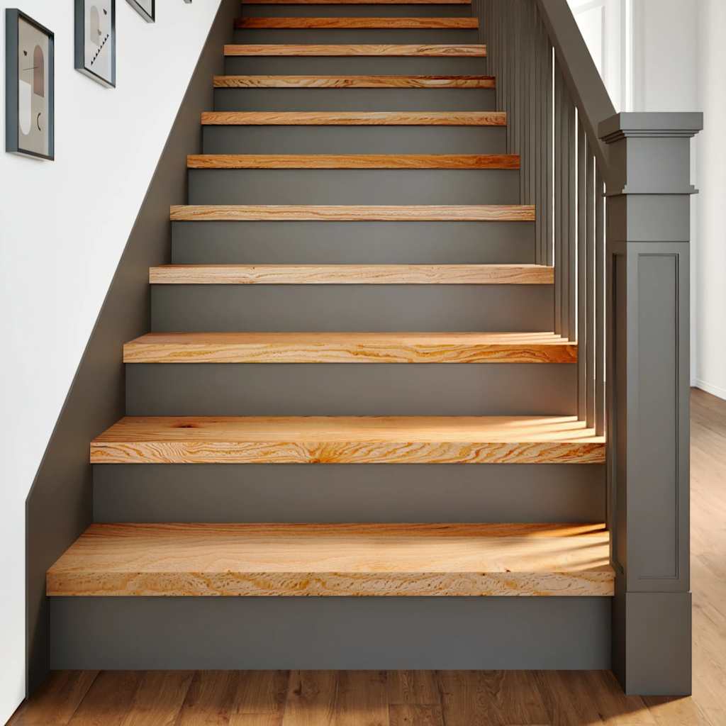 Traptreden 2 st 100x25x2 cm massief eikenhout lichtbruin is nu te koop bij PeponiXL, paradijselijk wonen!