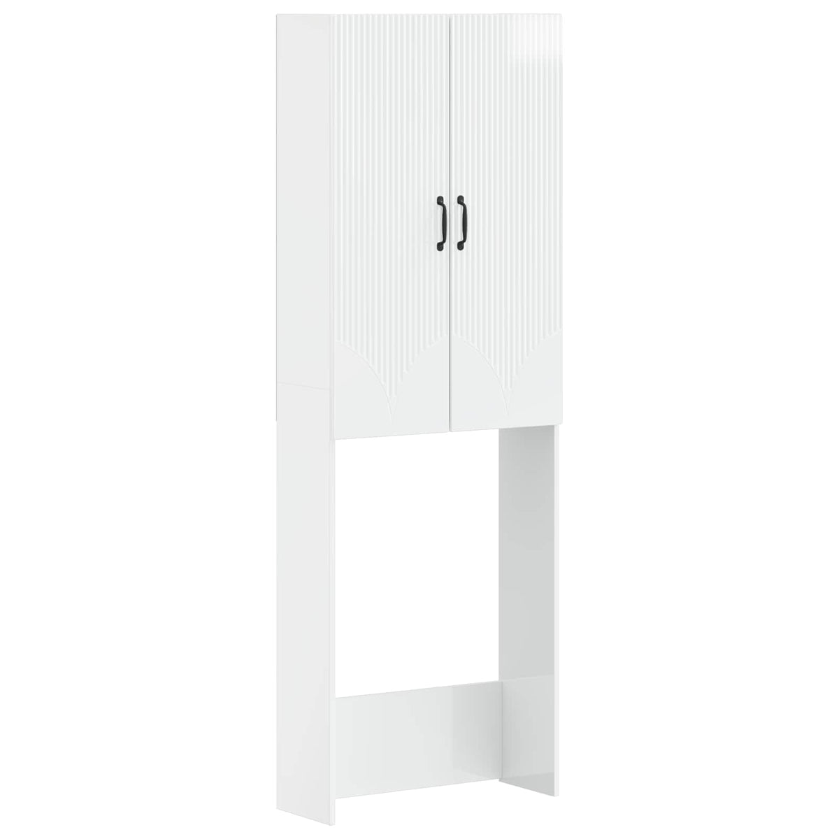 Toiletkast HOORN Hoogglans Wit 66 x 25,5 x 190 cm Bewerkt hout is nu te koop bij PeponiXL, paradijselijk wonen!