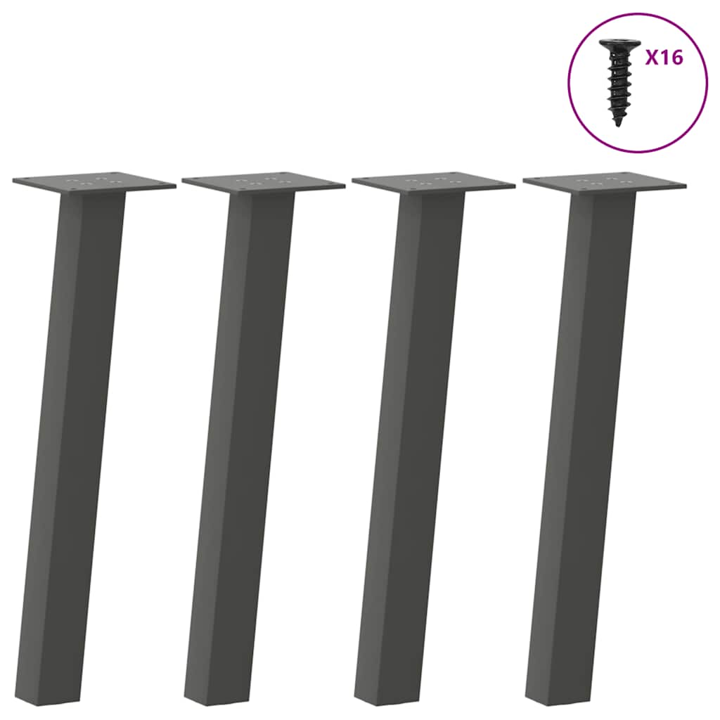 Salontafelpoten 4 st 42 cm staal antraciet is nu te koop bij PeponiXL, paradijselijk wonen!