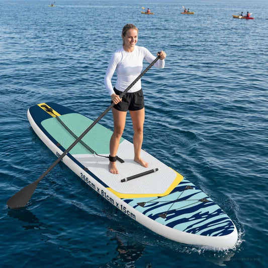 SUP Board met zitplaats 2-in-1 APEX 366 x 81 x 15 cm Blauw voor is nu te koop bij PeponiXL, paradijselijk wonen!