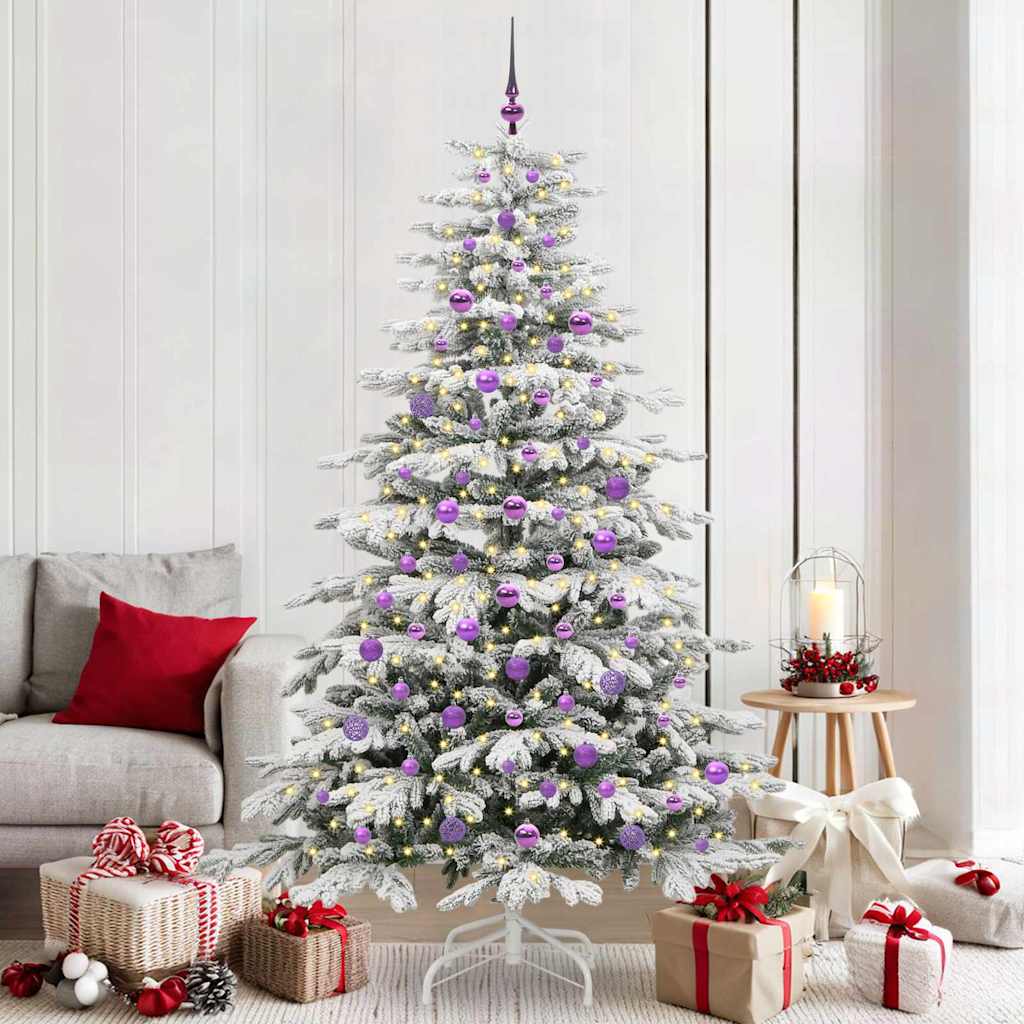 Kunstmatige Inklapbare Kerstboom Wit 210 cm PE en PVC is nu te koop bij PeponiXL, paradijselijk wonen!