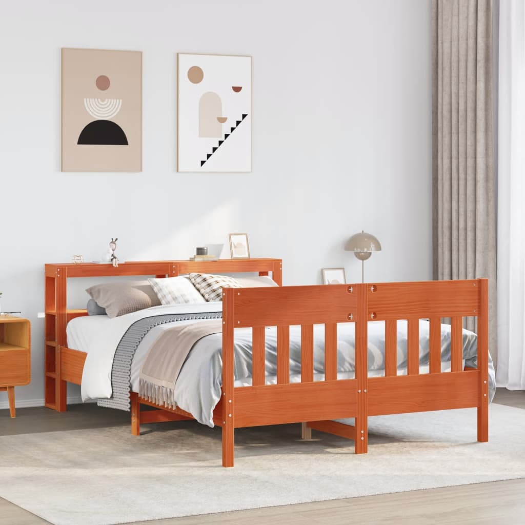 Bedframe zonder matras massief grenenhout wasbruin 120x190 cm is nu te koop bij PeponiXL, paradijselijk wonen!