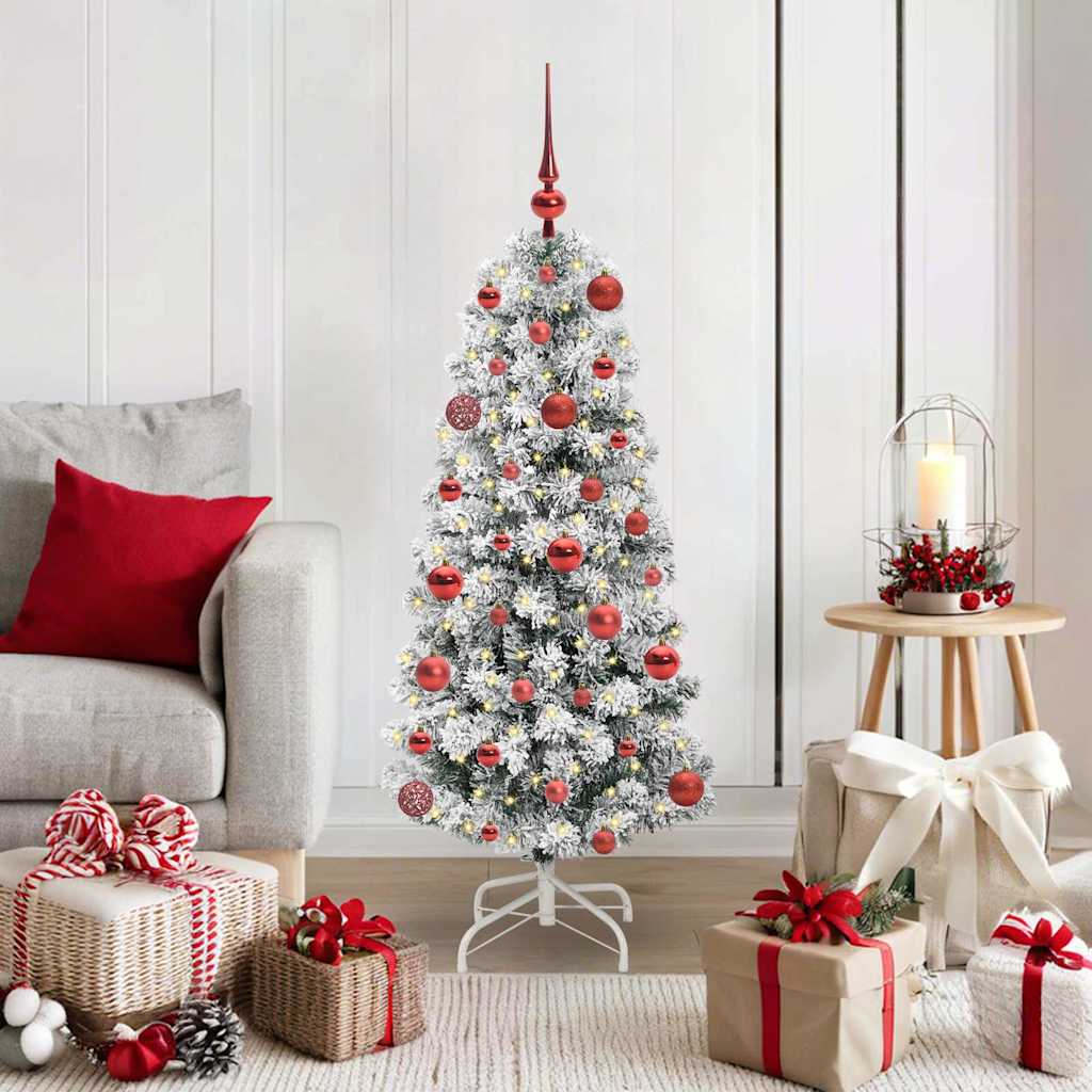 Kunstmatige Inklapbare Kerstboom Groen en Wit 120 cm is nu te koop bij PeponiXL, paradijselijk wonen!