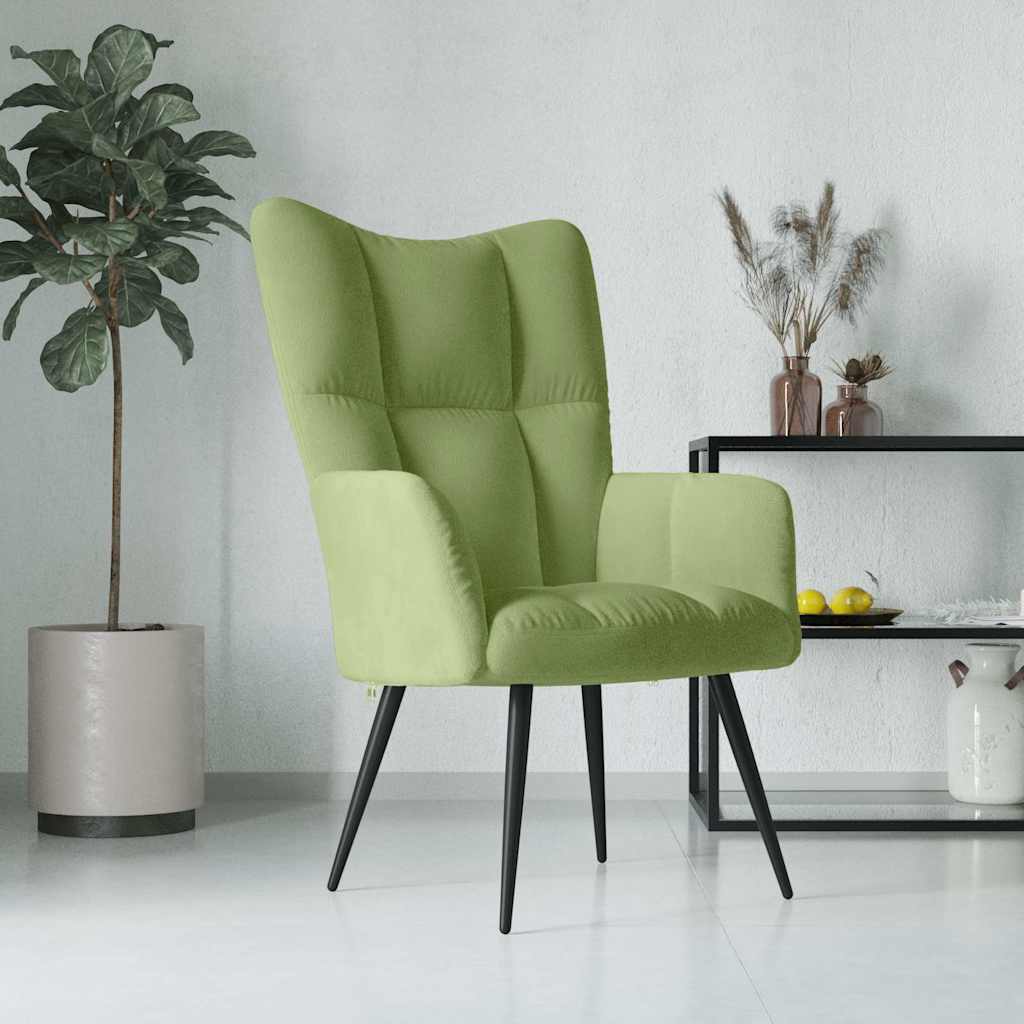 Relaxstoel fluweel lichtgroen is nu te koop bij PeponiXL, paradijselijk wonen!