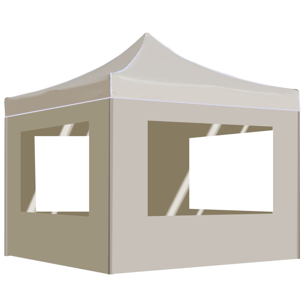 Partytent inklapbaar met wanden 3x3 m aluminium crème is nu te koop bij PeponiXL, paradijselijk wonen!
