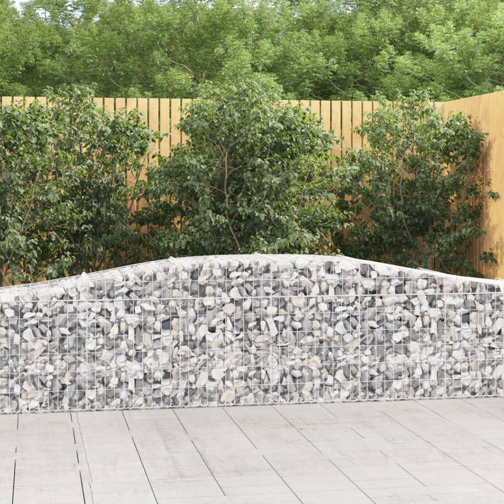 Schanskorven 3 st gewelfd 400x50x60/80 cm gegalvaniseerd ijzer is nu te koop bij PeponiXL, paradijselijk wonen!