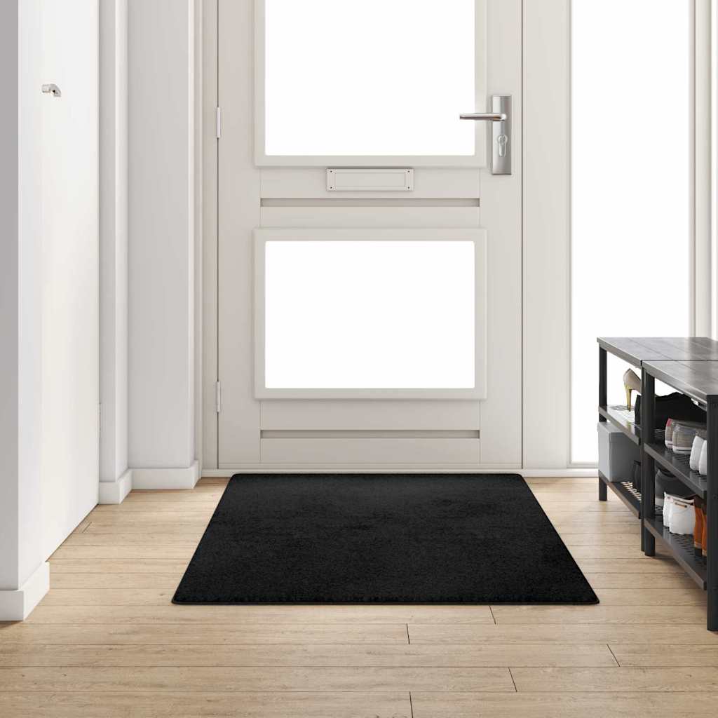Tapijt Loper Zwart 100 x 200 cm 100% Polypropylene Tuft is nu te koop bij PeponiXL, paradijselijk wonen!