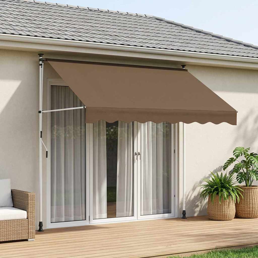 Handmatig uitschuifbare luifel Taupe 350 cm is nu te koop bij PeponiXL, paradijselijk wonen!
