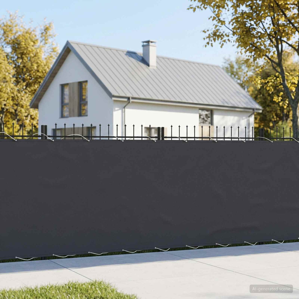 Balkon Privacy Scherm 150 x 600 cm Stof met PU-coating Zwart is nu te koop bij PeponiXL, paradijselijk wonen!