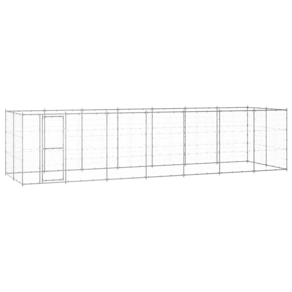 Hondenkennel 16,94 m² gegalvaniseerd staal is nu te koop bij PeponiXL, paradijselijk wonen!
