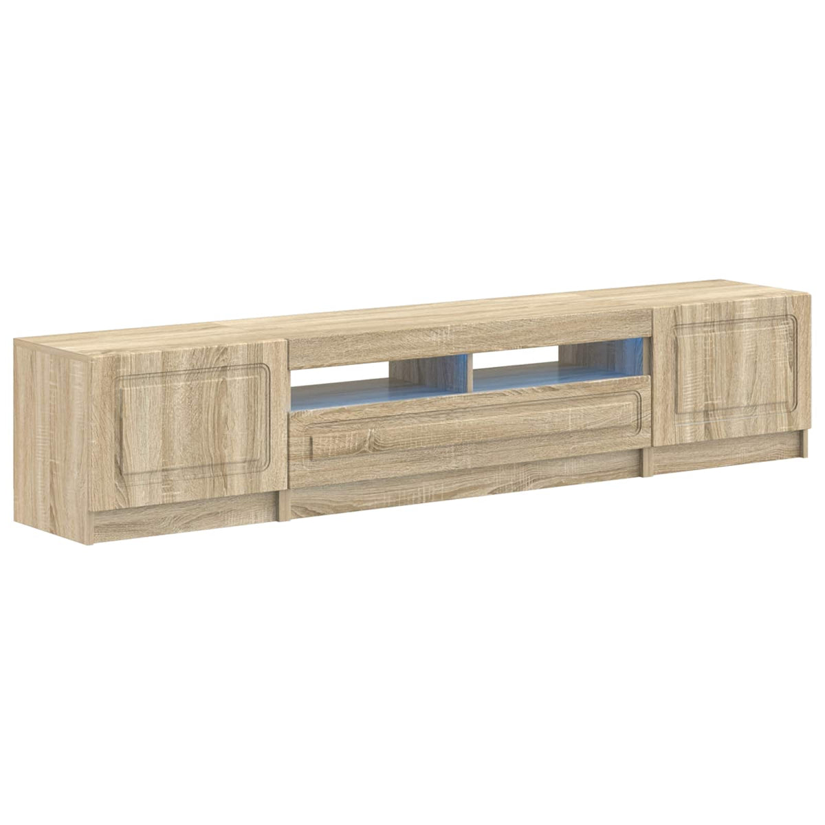 5-delige LED TV-kast Sonoma Eiken Bewerkt hout is nu te koop bij PeponiXL, paradijselijk wonen!